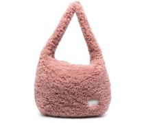 Oversized-Schultertasche aus Faux Fur