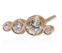18kt Gelbgoldohrstecker mit Diamant