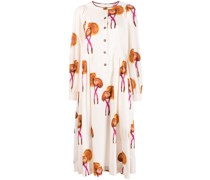 Midikleid mit grafischem Print