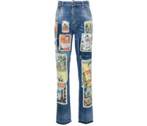 Straight-Leg-Jeans mit Patch