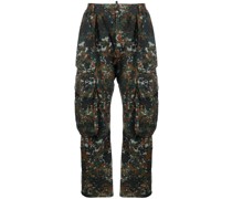 Cargohose mit Camouflage-Print