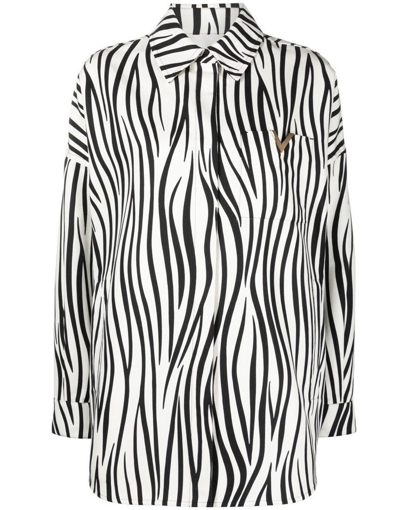 Valentino Garavani Damen Mantel mit Zebra-Print
