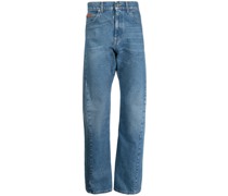 Gerade Jeans mit verdrehter Naht