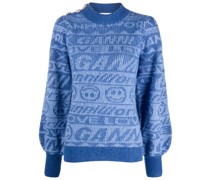 Jacquard-Pullover mit Logo