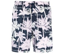 Badeshorts mit Palmen-Print