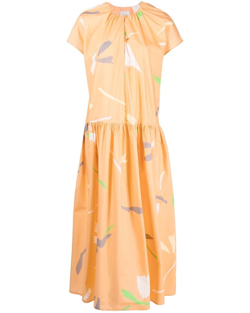 ALYSI Damen Kleid mit abstraktem Print