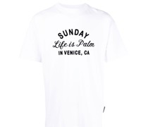 Sunday T-Shirt mit Logo-Print