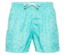 Madeira lobster-pattern swim shorts