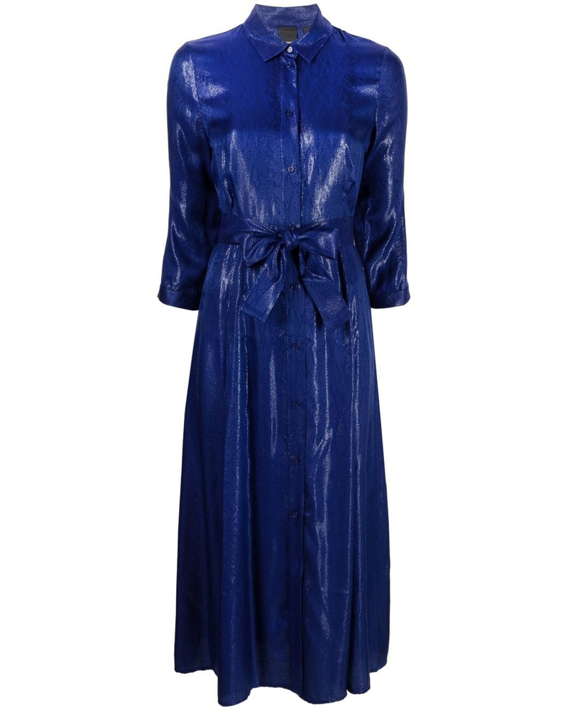 Pinko Damen Hemdkleid im Metallic-Look