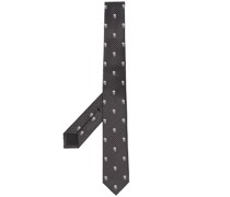 Jacquard-Krawatte mit Totenköpfen
