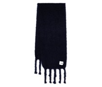 chunky-knit fringed scarf