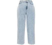 sequin-embellished cropped jeans