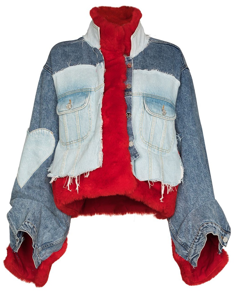 Natasha Zinko Damen Jeansjacke mit Faux Fur Natasha Zinko Damen Jeansjacke mit Faux Fur