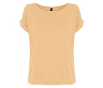 T-Shirt mit aufgerollten Ärmeln