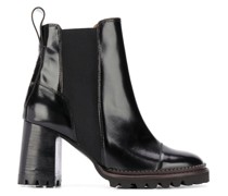 Lederstiefel mit breiter Sohle