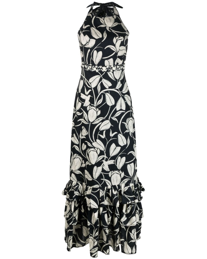 AGUA BENDITA Damen Magnolia Flora Neckholder-Kleid