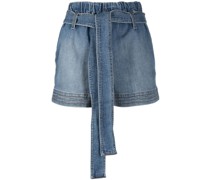 Jeans-Shorts mit Bindegürtel