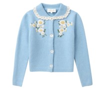 Cardigan mit Blumenstickerei