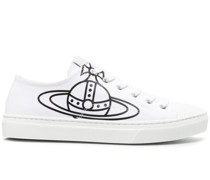 Canvas-Sneakers mit Logo-Print