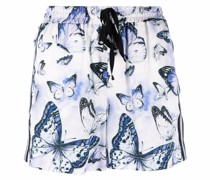 Seidenshorts mit Schmetterling-Print