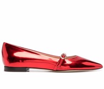 Ballerinas im Metallic-Look