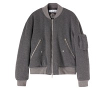 Bomberjacke mit Slogan-Stickerei