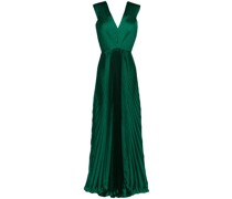 Charmeuse-Maxikleid mit V-Ausschnitt