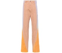 gradient-effect spiral baggy jeans