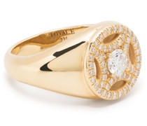 18kt Gelbgold-Pinky-Ring mit Diamanten