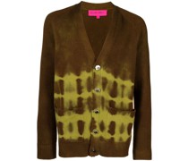 Kaschmircardigan mit Batikmuster