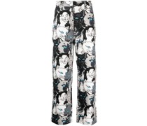 Hose mit Katzen-Print