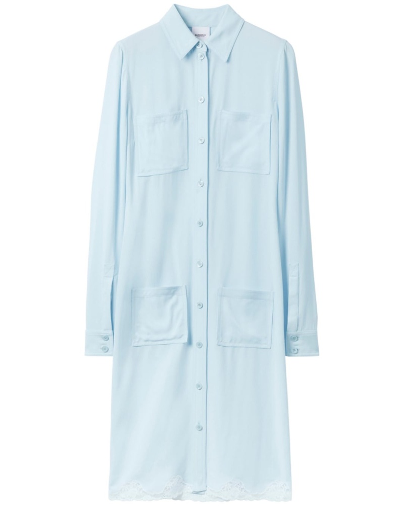 Burberry Damen Hemdkleid mit Spitzenborten