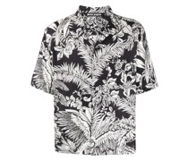 Kurzärmeliges Hemd mit Dschungel-Print