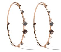 18kt Rotgoldohrringe mit Diamanten