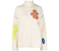 Rollkragenpullover mit Applikationen