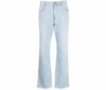 Gerade Jeans mit Logo