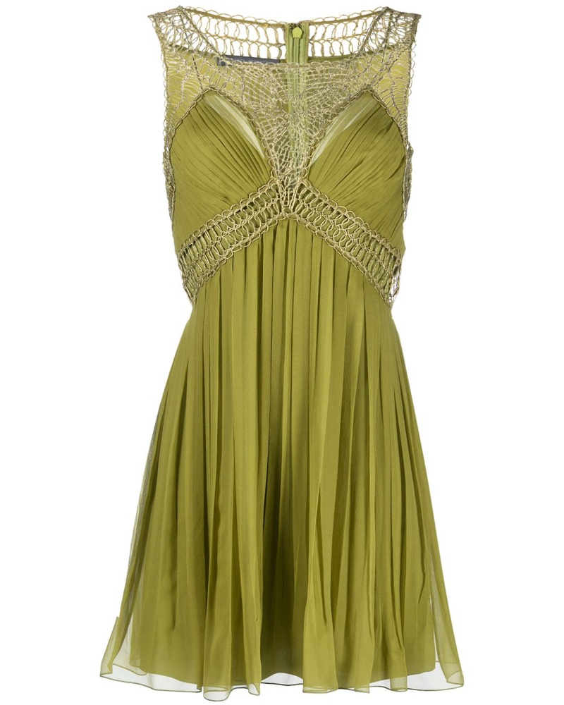 Alberta Ferretti Damen Besticktes Minikleid