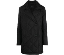 quilted double-breasted coat
