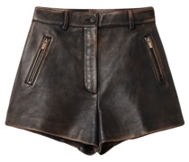 Leder-Shorts im Used-Look