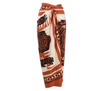 Langer Sarong mit grafischem Print