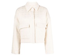 Cropped-Jacke mit langen Ärmeln