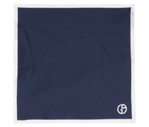 logo-print silk handkerchief