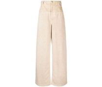 High-Rise-Jeans mit weitem Bein