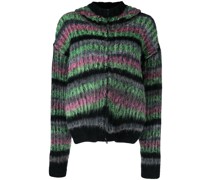 Gestreifter Hoodie aus Mohairwolle