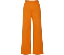 Cropped-Hose aus Baumwolle