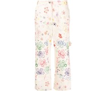 Cropped-Hose mit Print