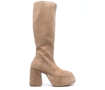 Plateau-Stiefel aus Wildleder