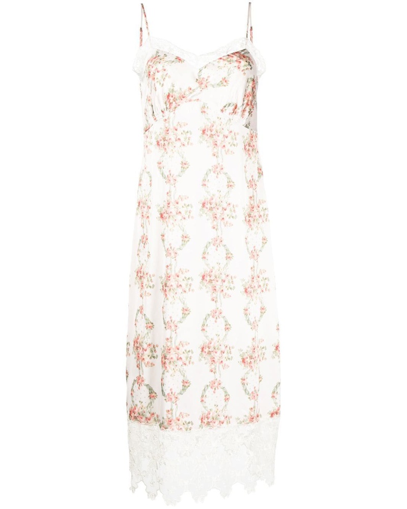 Simone Rocha Damen Midikleid mit Spitzendetail