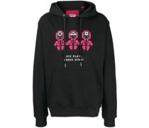 Pink Trio Hoodie mit Kordelzug