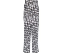 Gerade Hose mit Barcode-Print